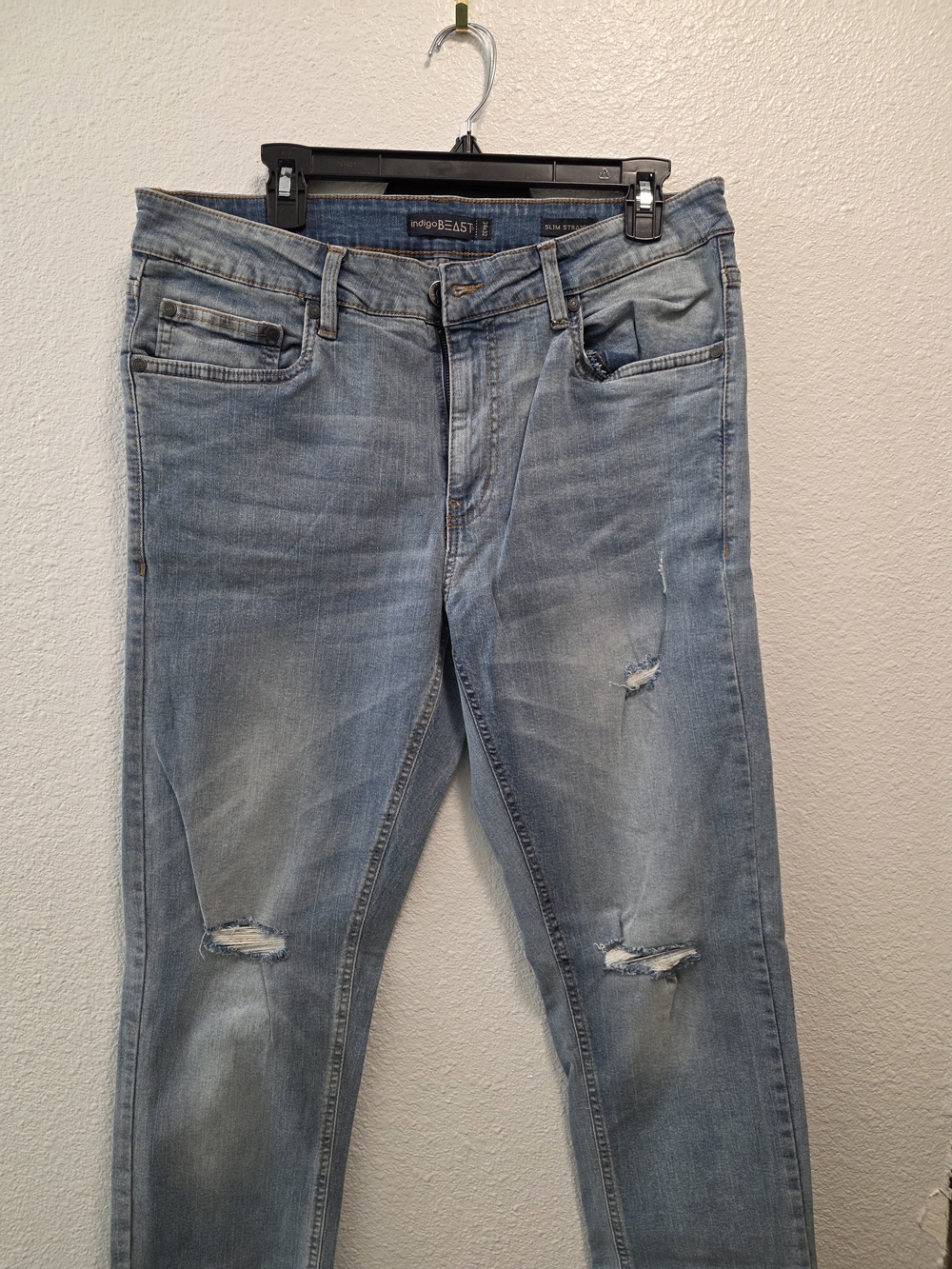 Indigo Light Blue Slim Straight Men’s Jeans